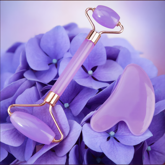 Lavender Gua Sha & Roller Set – Face Sculpting