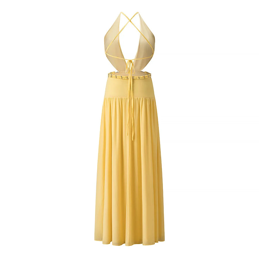 Robe Fendue Dos Nu