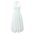 Robe Halter Résille Chic