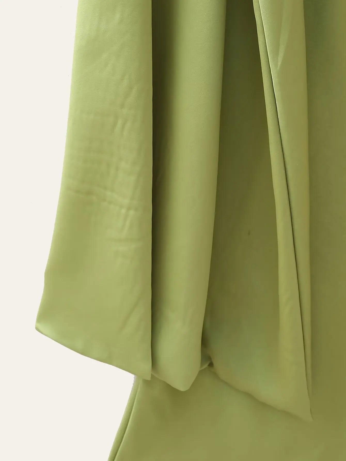 Green Satin Halter Maxi Dress Backless