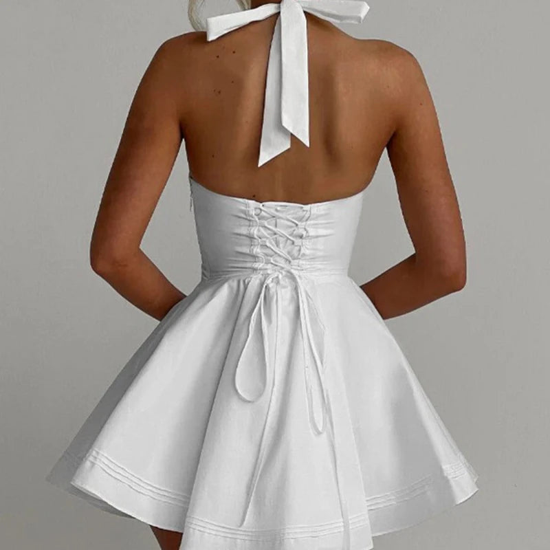 Robe Verte Laçée Chic