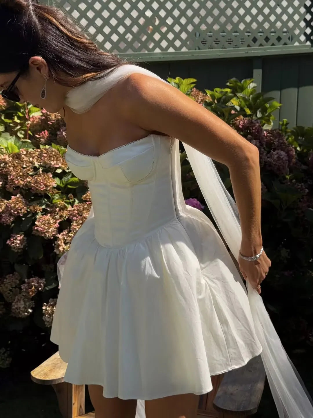 Robe Bustier Beige Chic