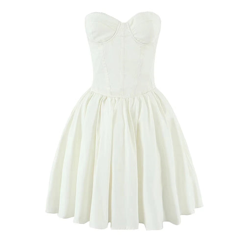 Robe Bustier Beige Chic