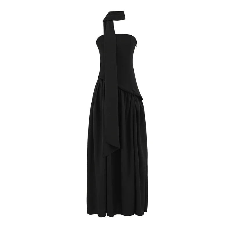 Robe Bustier Écharpe Chic