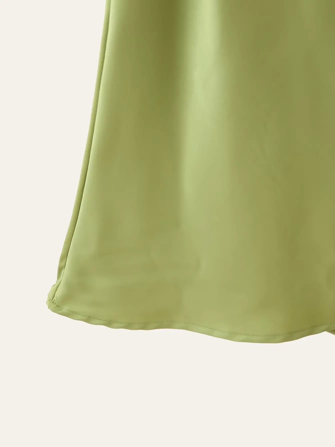 Green Satin Halter Maxi Dress Backless