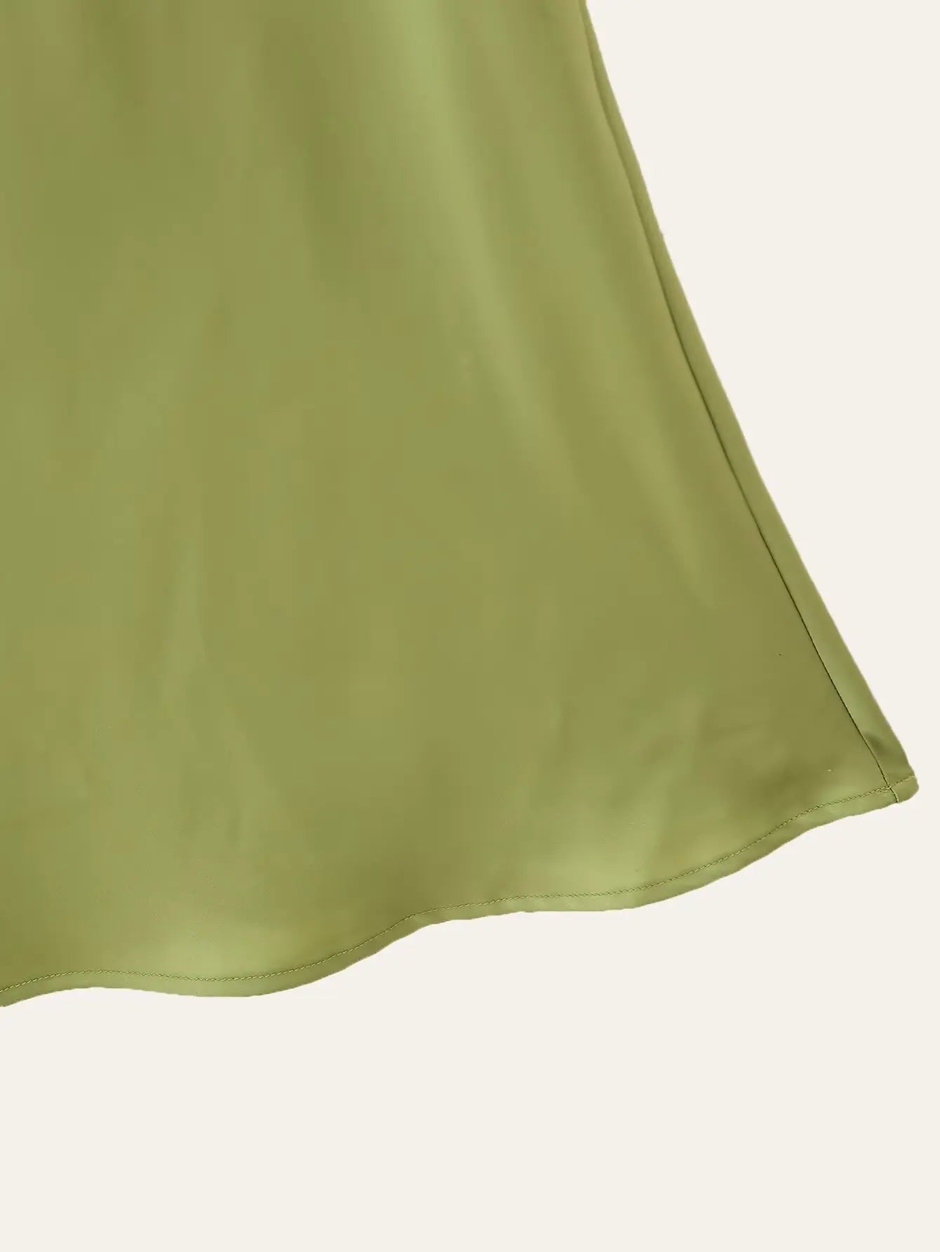 Green Satin Halter Maxi Dress Backless