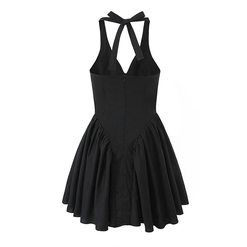 Robe Halter Courte Chic