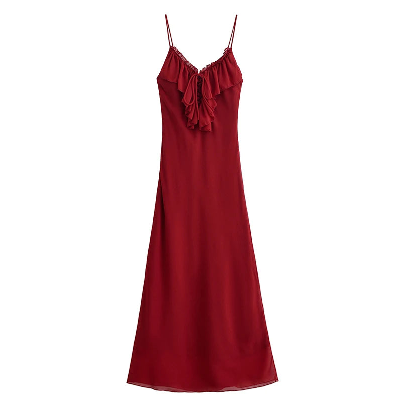Robe Longue Volantée Chic