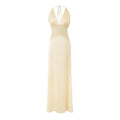 Robe Satin Halter Chic