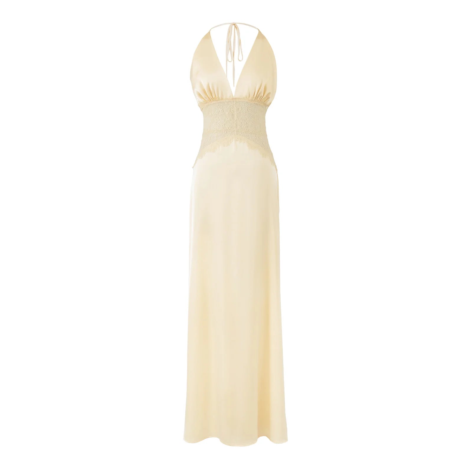 Robe Satin Halter Chic