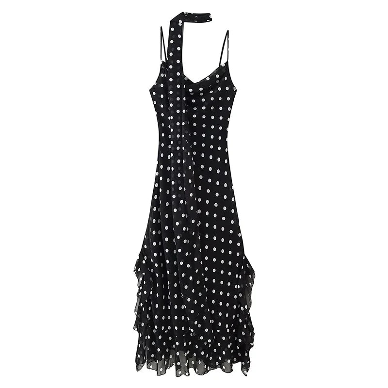Robe Longue Pois Rétro
