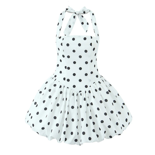 Robe Bustier Pois Blanche