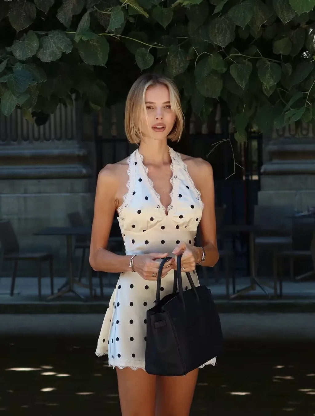 Robe Dentelle Pois Chic