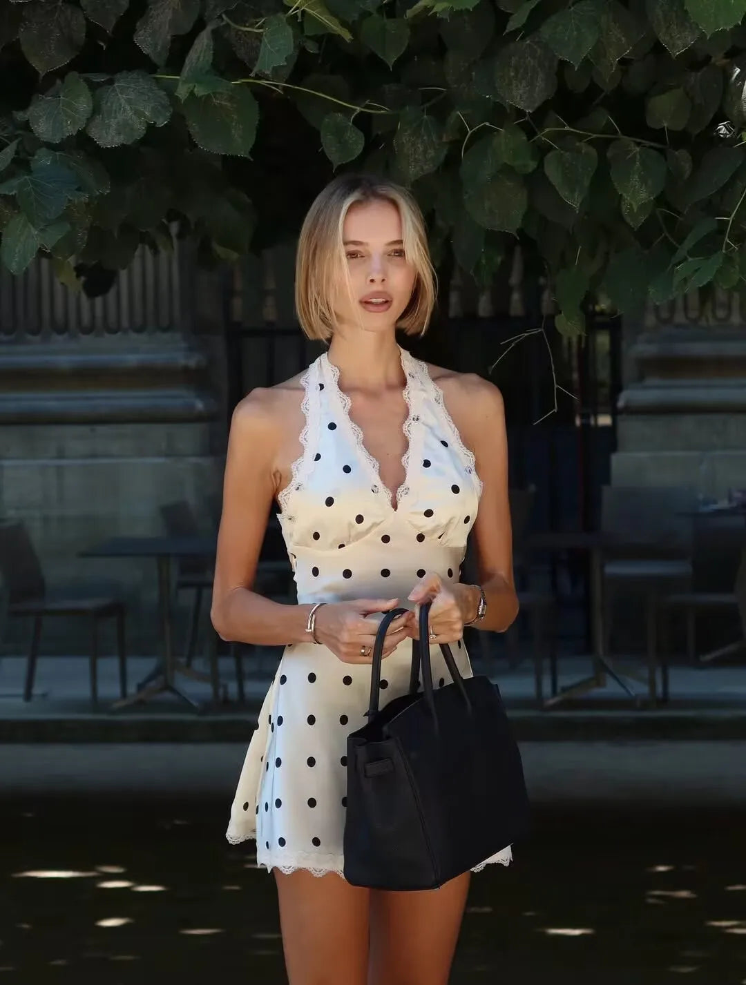 Robe Dentelle Pois Chic
