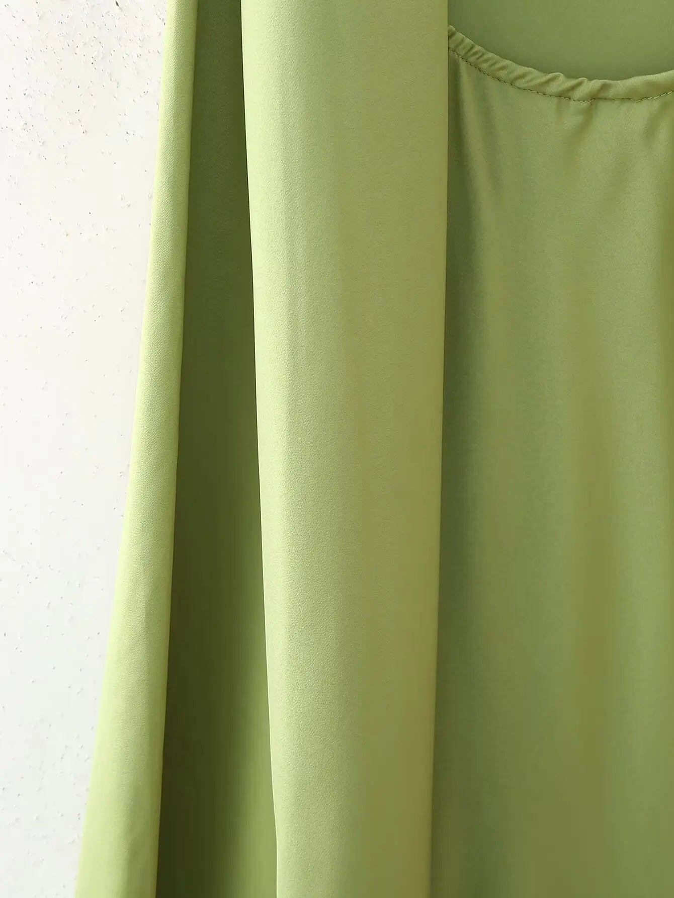 Green Satin Halter Maxi Dress Backless
