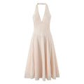 Robe Halter Plissée Chic