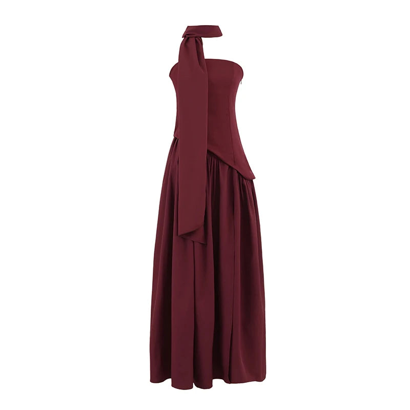 Robe Bustier Écharpe Chic