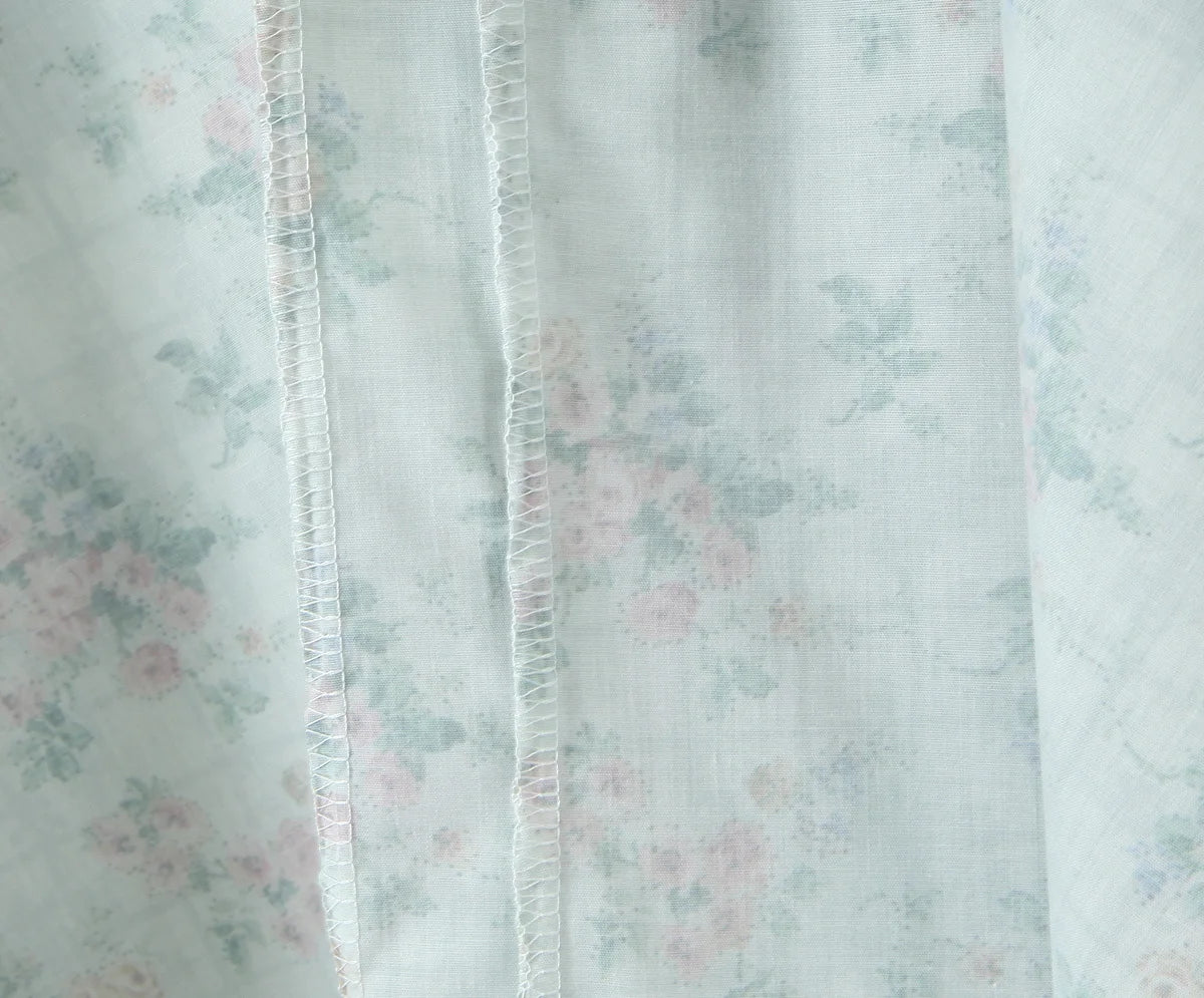 Green Floral Midi Dress Spaghetti Strap Low Waist
