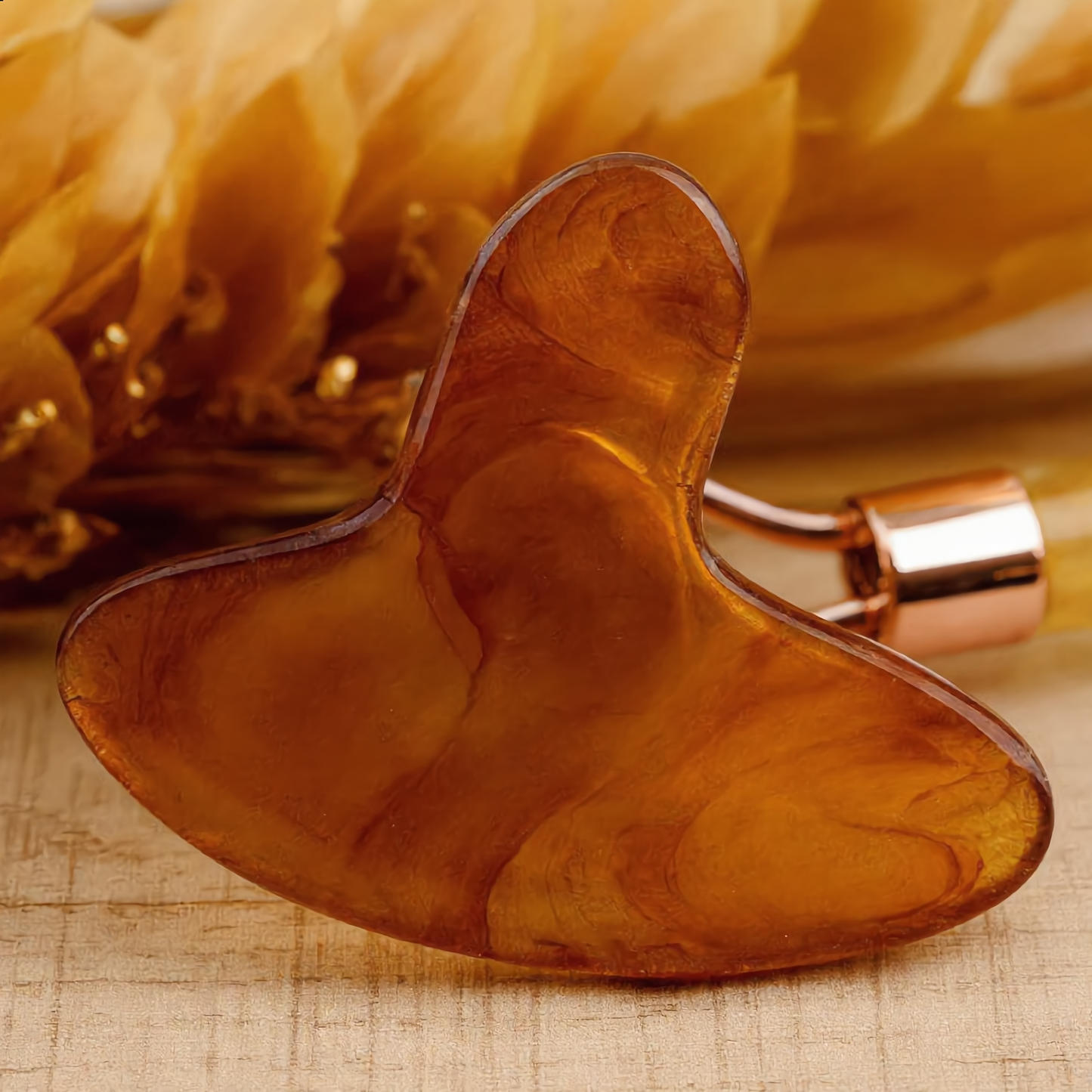 Amber Citrine Gua Sha & Roller Set – Face Sculpting