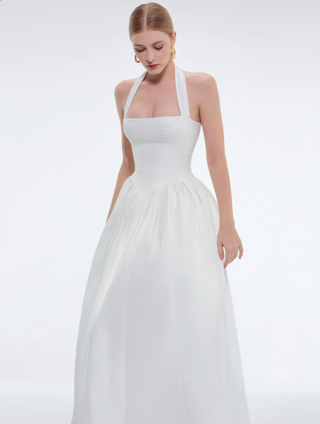 Robe Halter Résille Chic