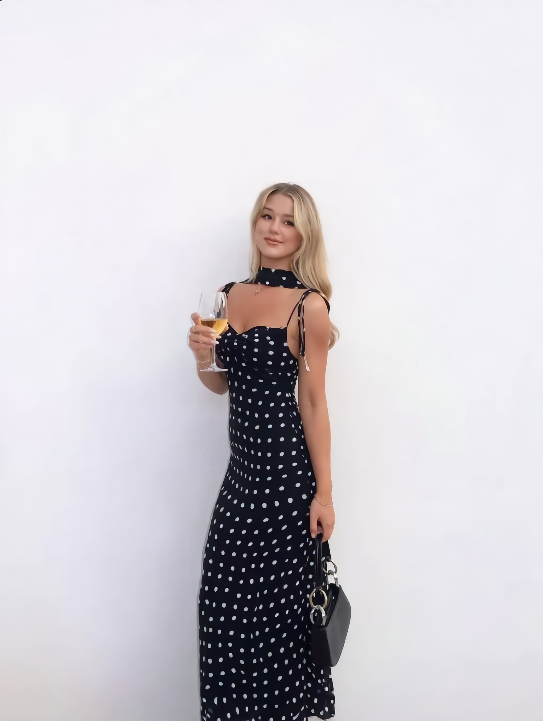Robe Longue Pois Rétro