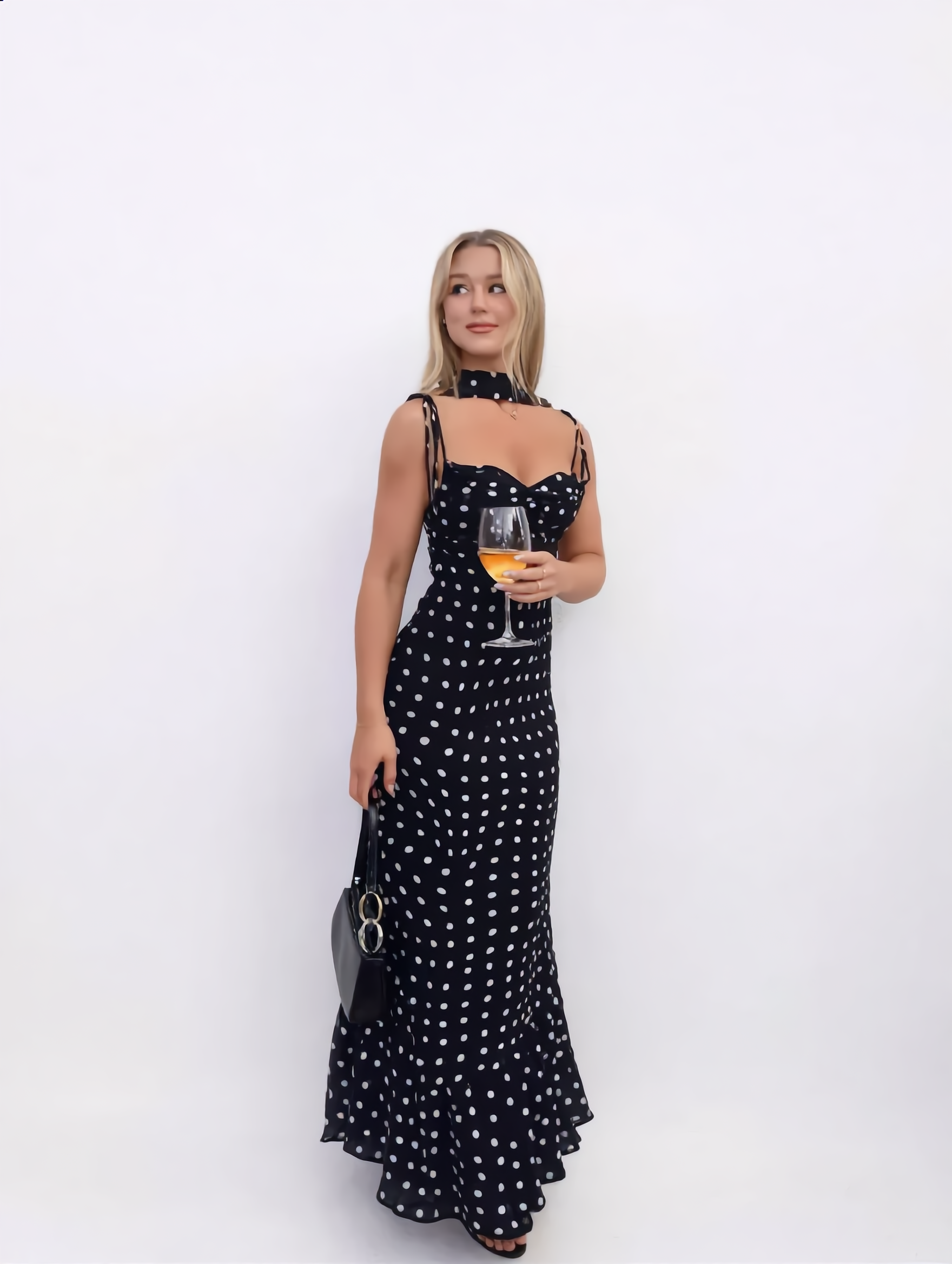 Robe Longue Pois Rétro