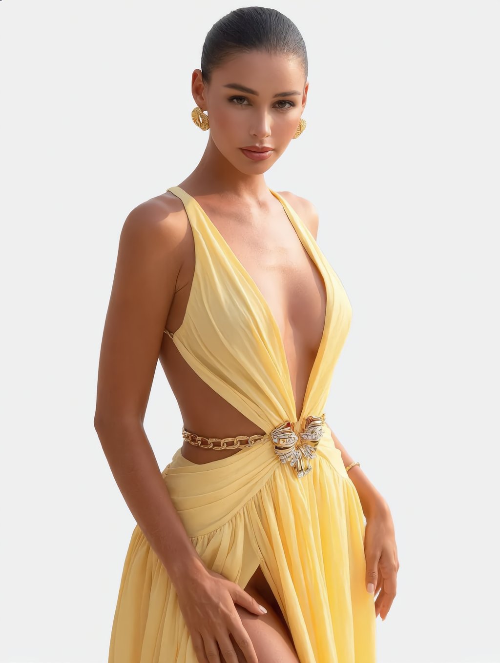 Robe Fendue Dos Nu