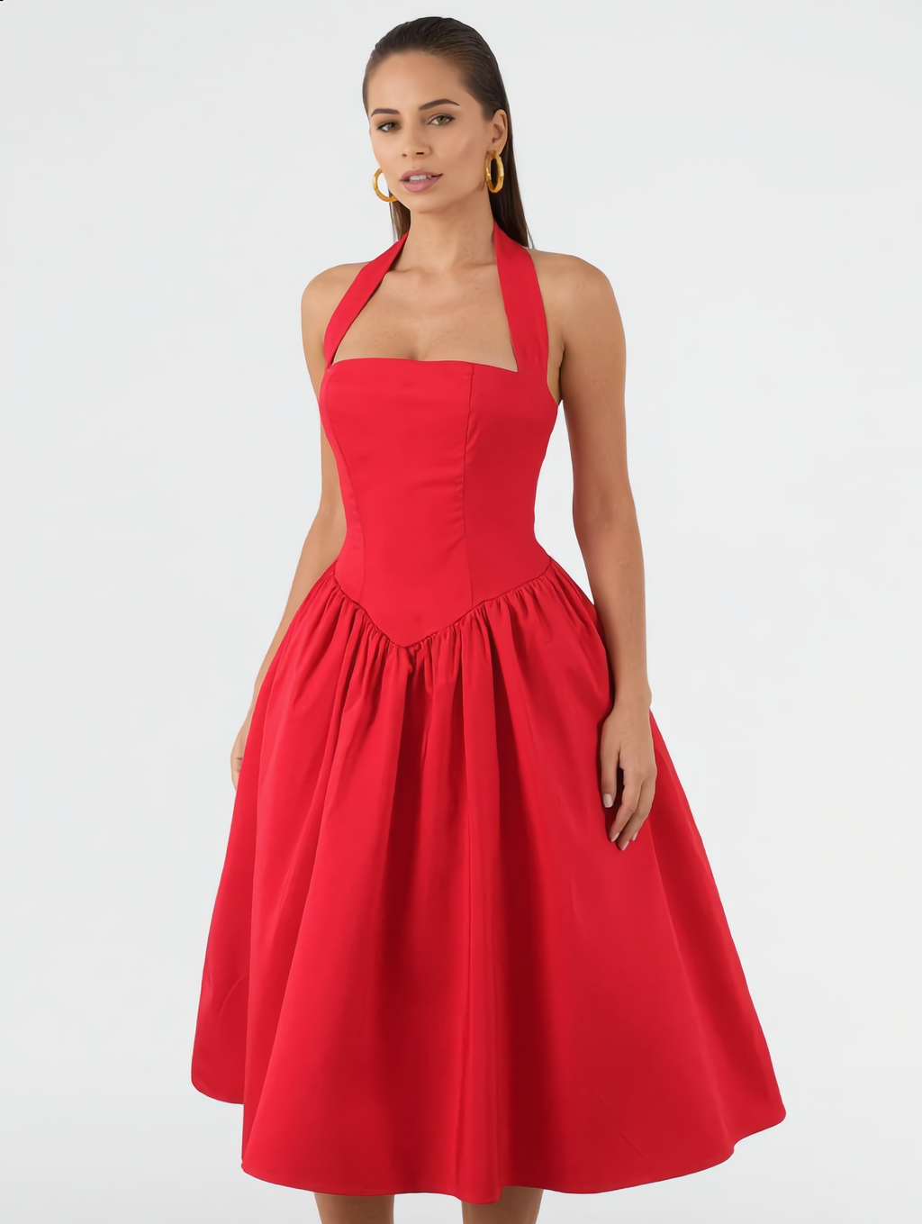 Robe Ballon Halter Chic