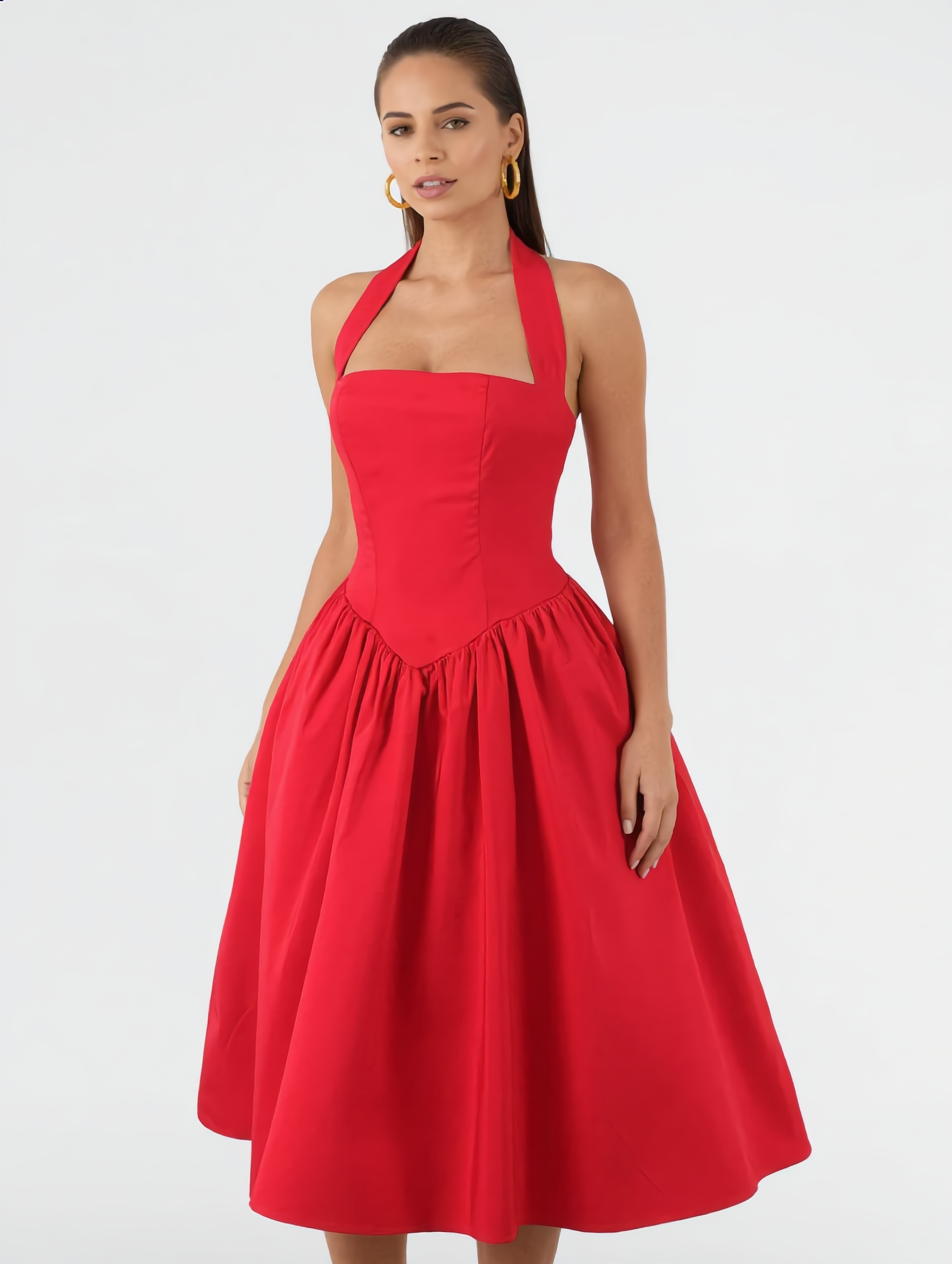 Robe Ballon Halter Chic