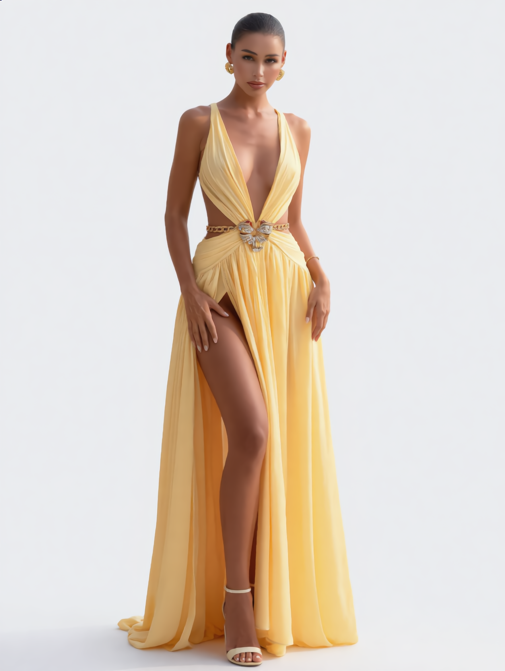 Robe Fendue Dos Nu