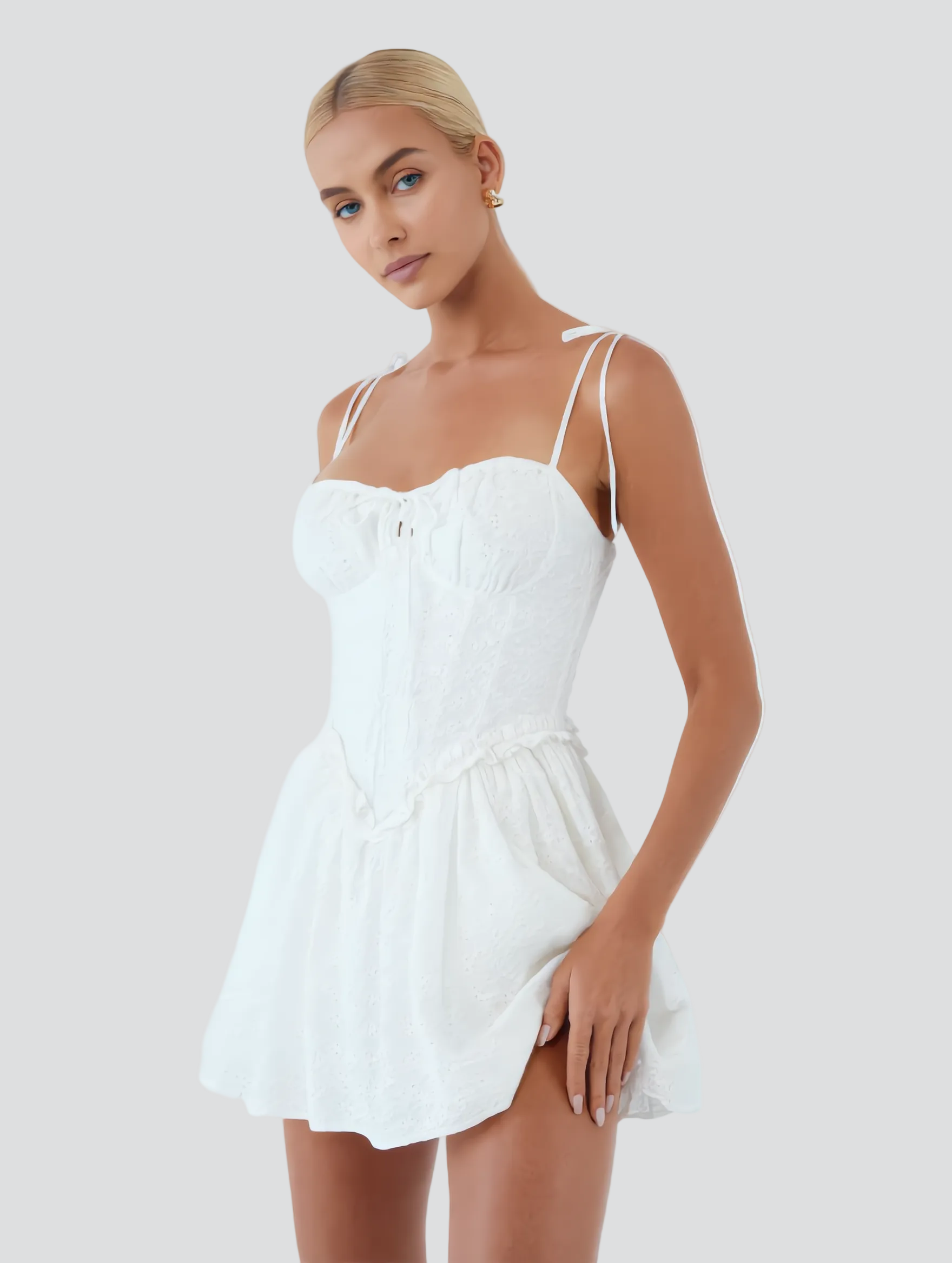 Robe Brodée Basse Taille